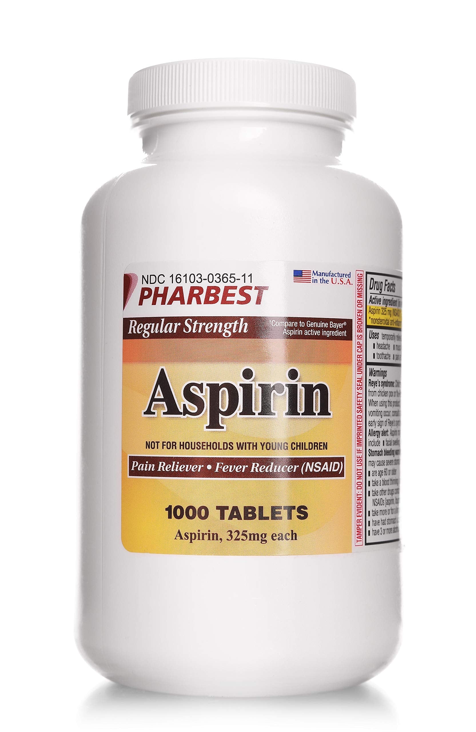 Pharbest regular strength pain reliever supplement label details