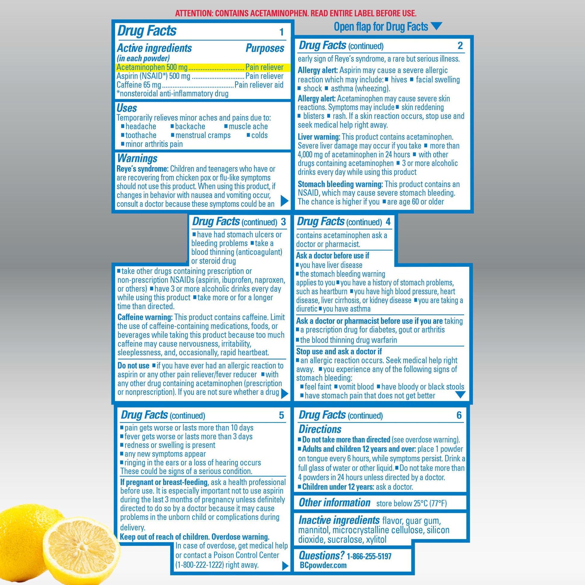 BC Max Strength fast pain relief powder packet collection for travel convenience