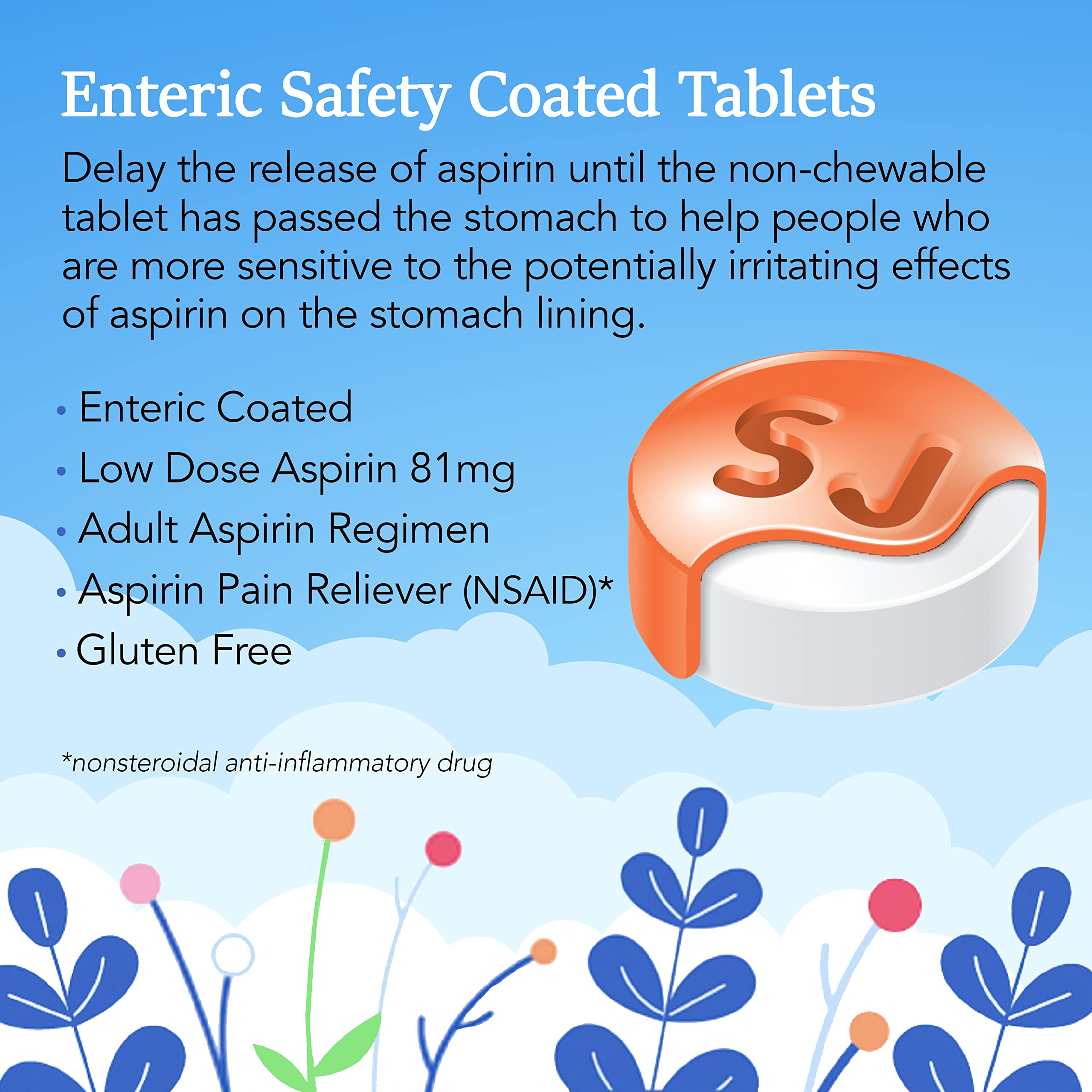 Authentic St. Joseph daily regimen low dose aspirin imported formulation view