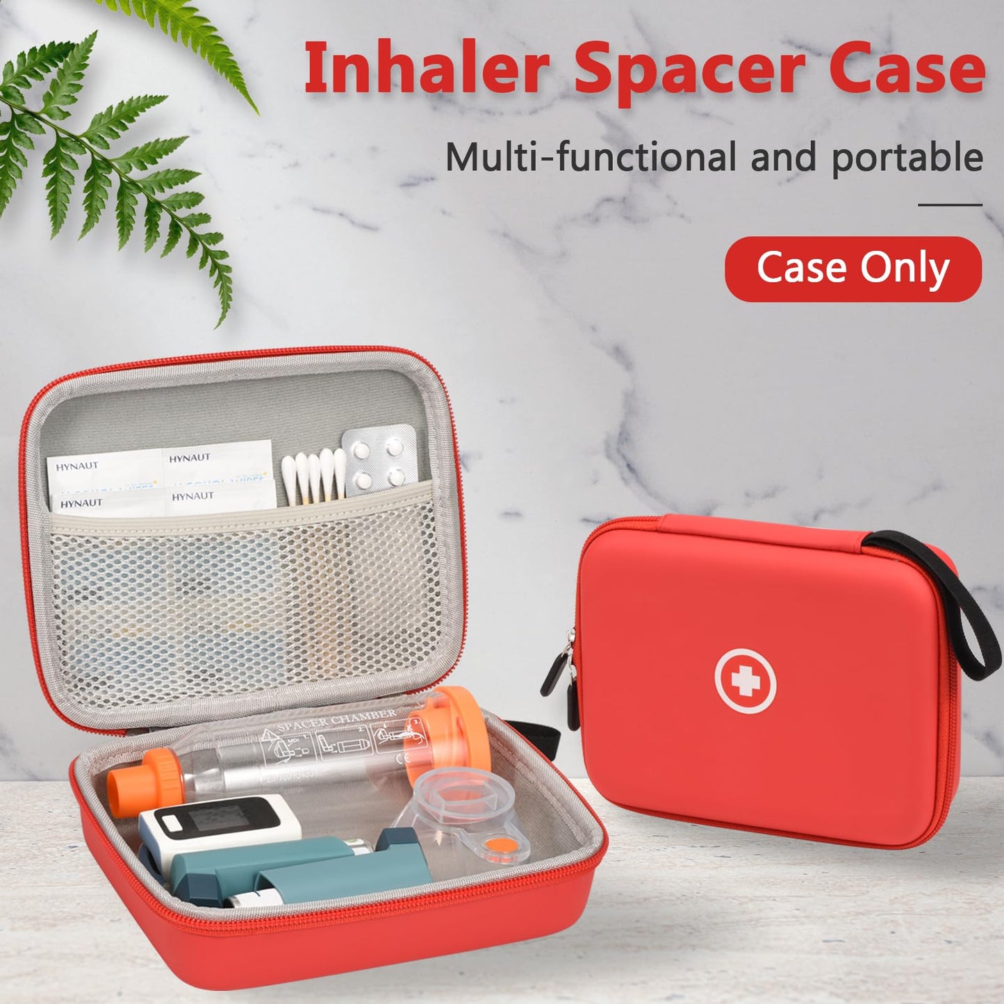 Kids and adults respiratory care travel kit by Klawdsky showing secure layout