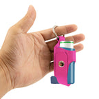 Side view of JRAIYBZ protective travel case for L-shaped inhalers