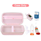 Canboc medical travel pouch opened flat showcasing the internal elastic band and spacer compartment