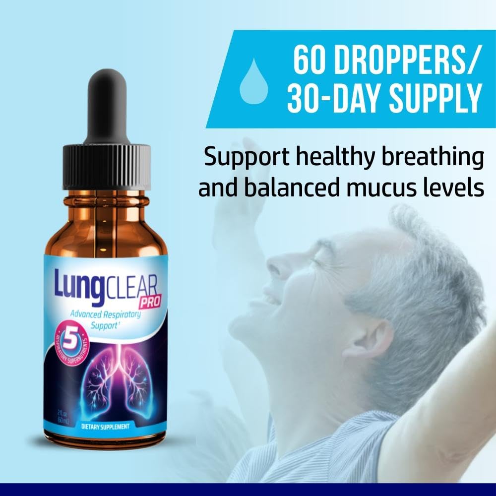 Authentic USA imported natural lung cleanse drops close up view