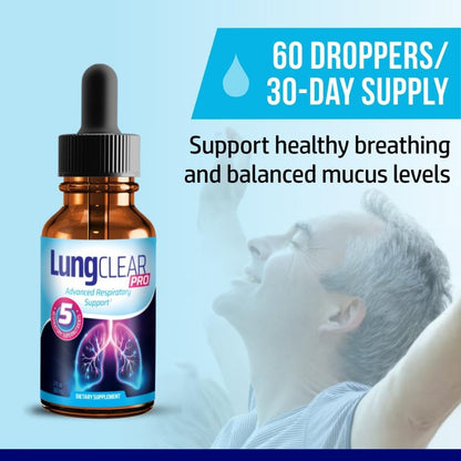 Authentic USA imported natural lung cleanse drops close up view