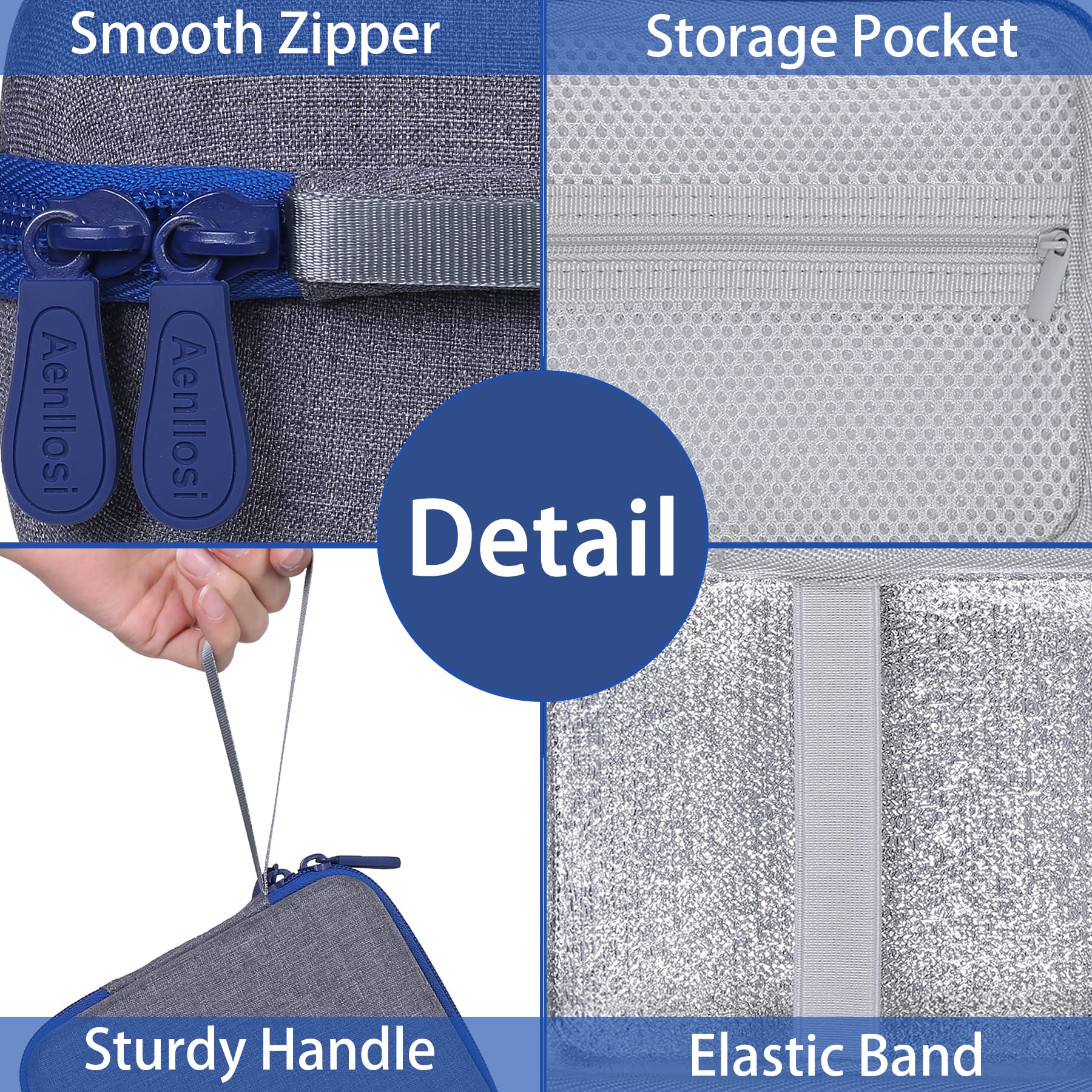 Aenllosi handheld inhaler carrying case open view displaying soft protective interior lining