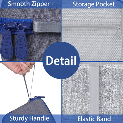 Aenllosi handheld inhaler carrying case open view displaying soft protective interior lining