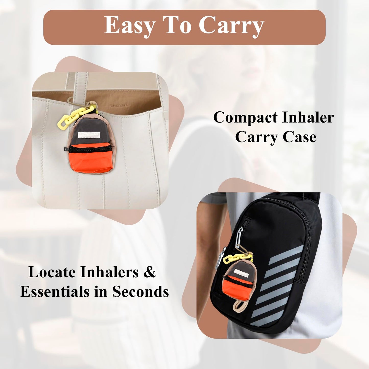 Durable zippered canvas inhaler protector case showing interior space