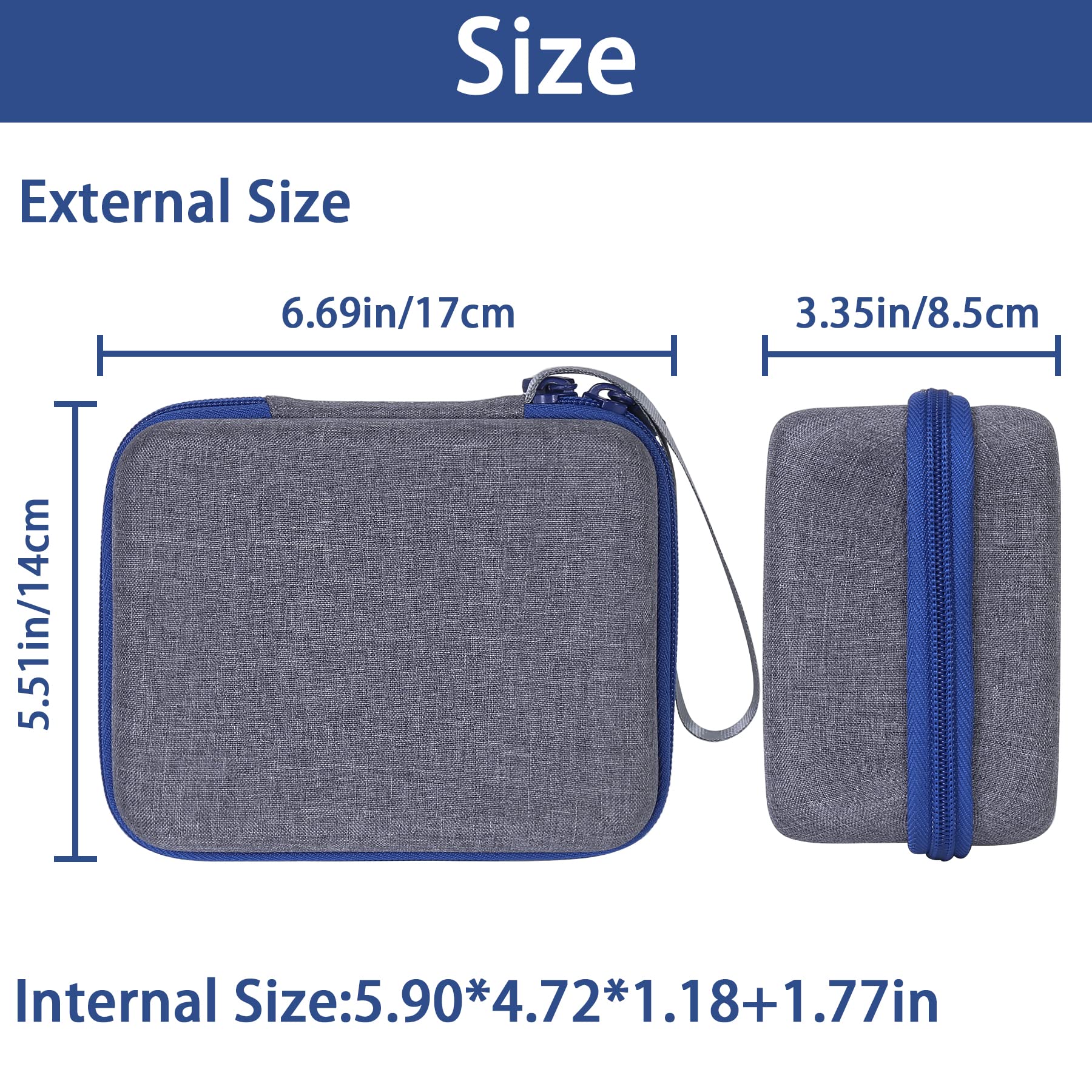 Aenllosi grey breathing machine travel case side view illustrating compact slim profile