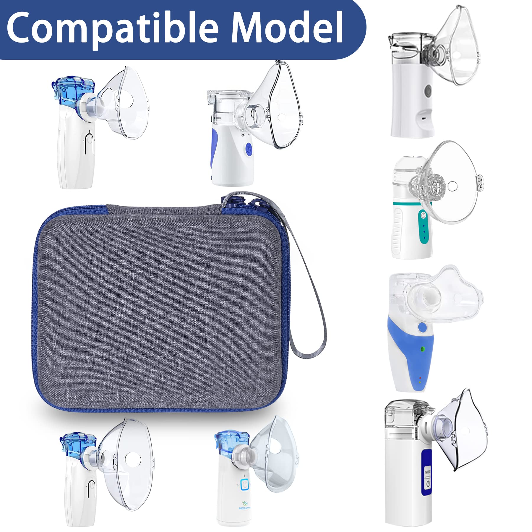 Aenllosi waterproof portable nebulizer pouch highlighting the durable heavy duty zipper closure