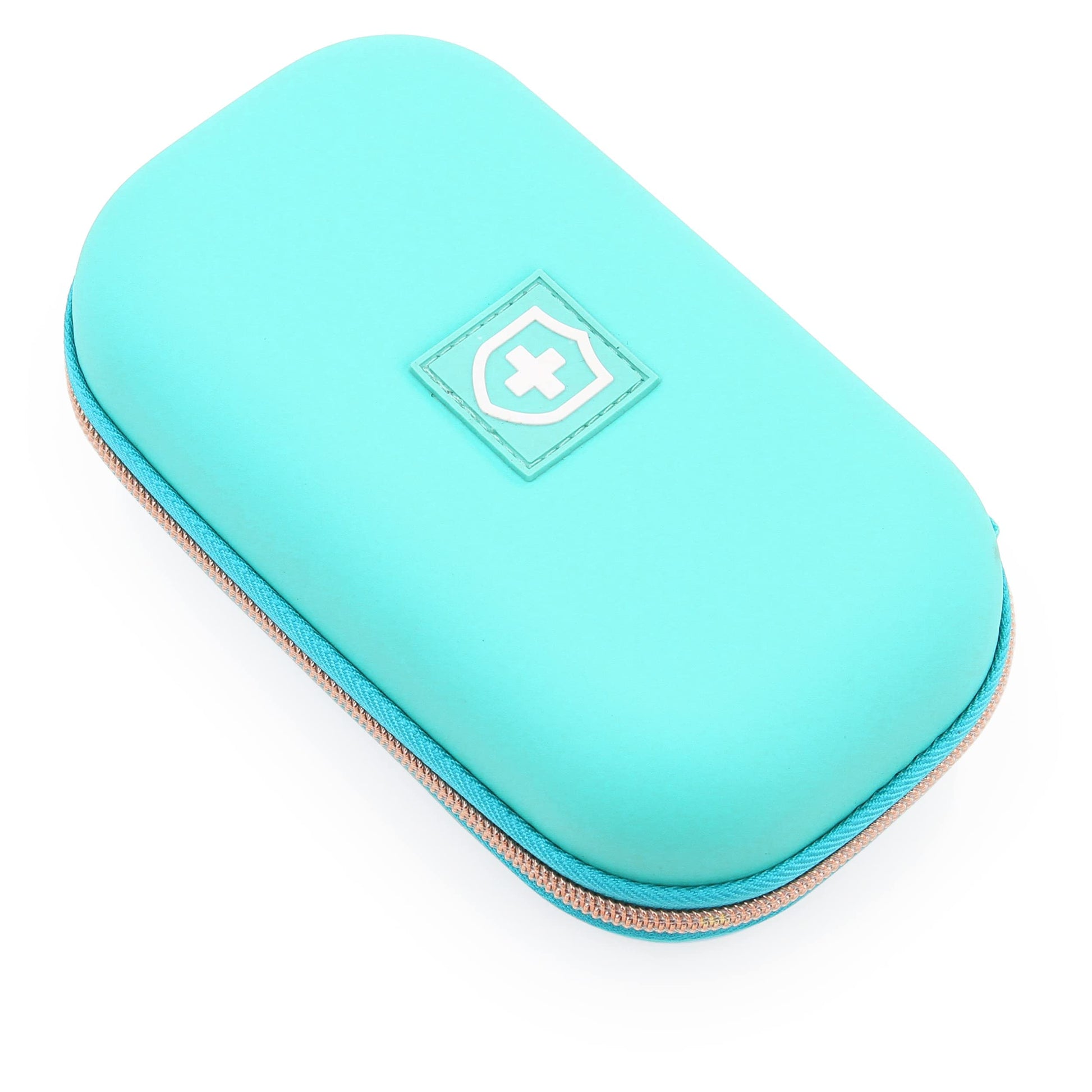 CASEMATIX asthma case with medical ID card and respiratory alert keychain on a clean background