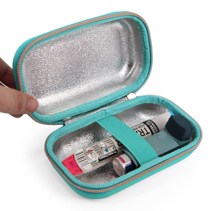 CASEMATIX dust free inhaler chamber holder showing the easy to wipe internal foil lining