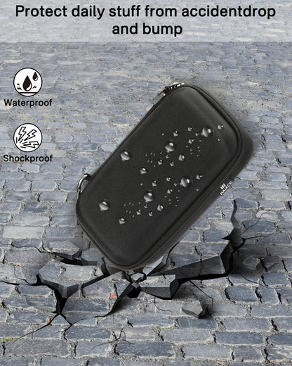 RAIACE black medical travel case with carabiner clip attachment
