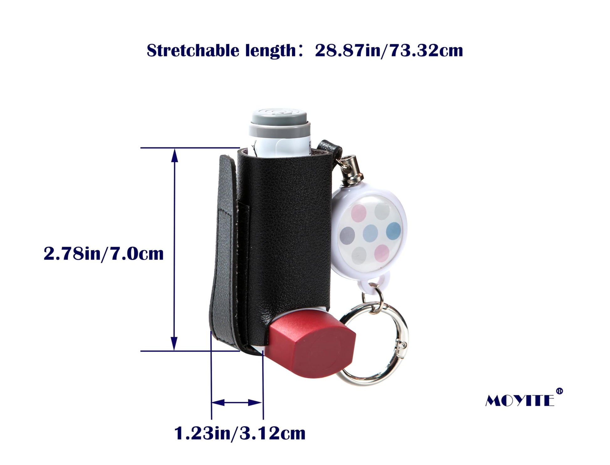Side profile of Moyite protective sleeve demonstrating the adjustable velcro closure system