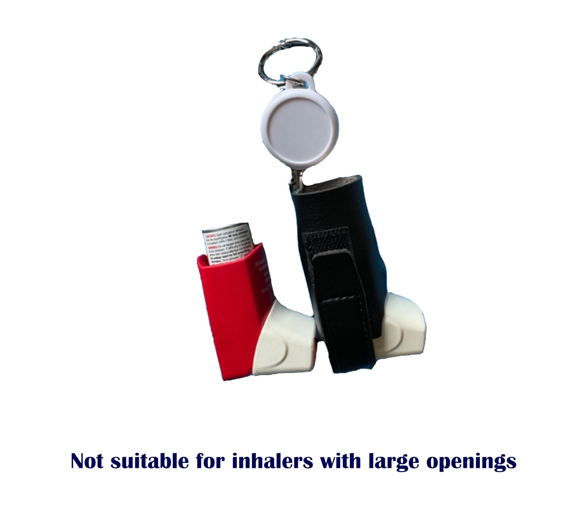 Close up shot of the durable stitching on the classic solid pattern Moyite inhaler carrier case