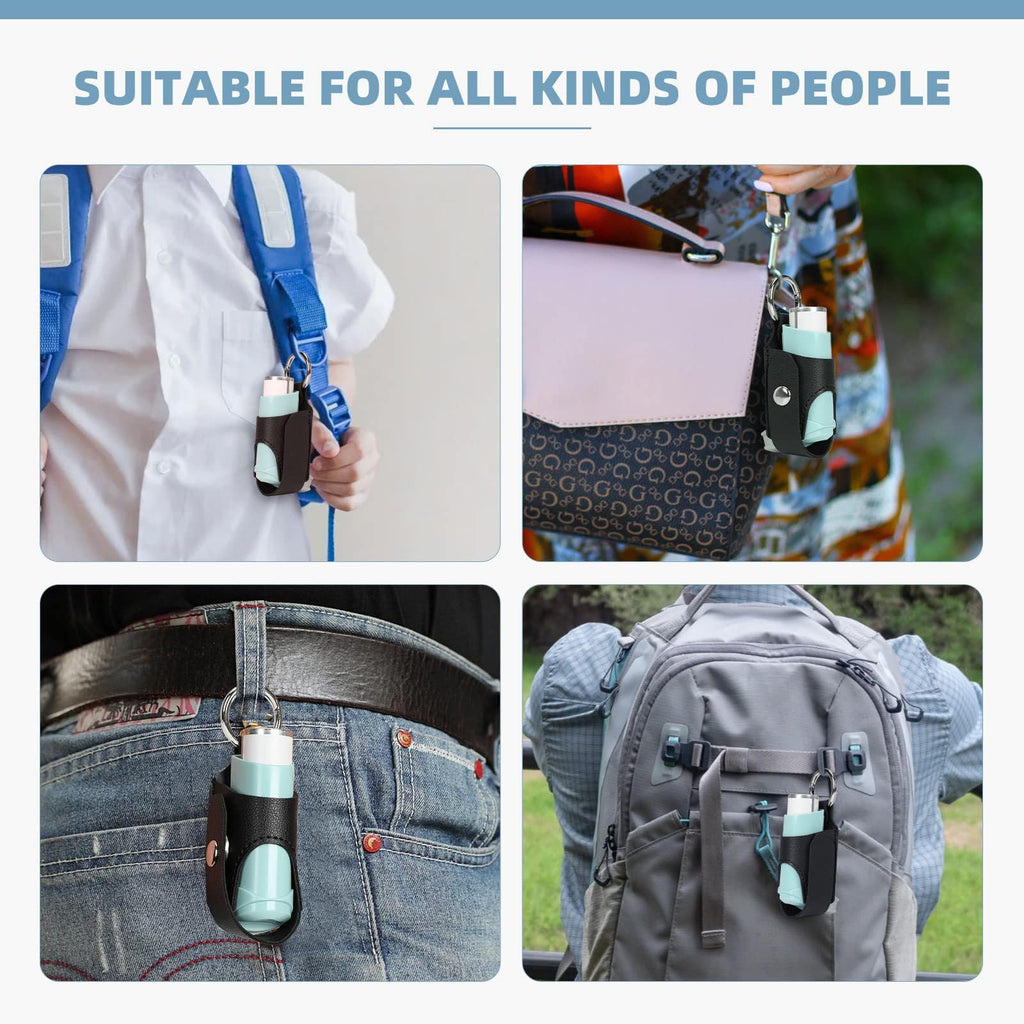 Cute azure blue personal care storage bags showing the bottom opening for mouthpiece access.