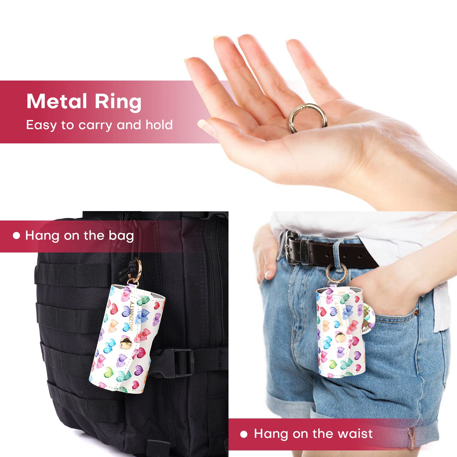 MGZNMTY portable medicine pouch showing attached lanyard and carabiner clip
