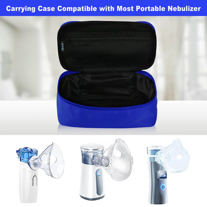 Beautyflier protective nebulizer pouch showcasing the heavy duty double zipper track and detachable wristband.