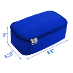 Beautyflier shockproof asthma organizer bag showing thick three layer material construction for dust protection.