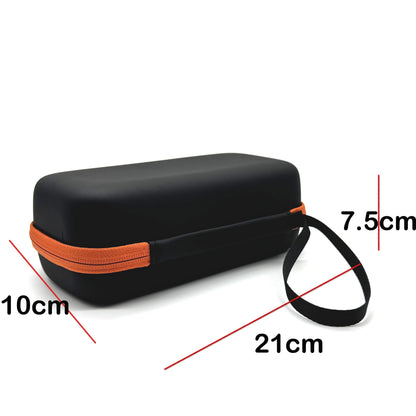 Cecety handheld mesh atomizer holder displaying the durable orange zipper accent and compact design.