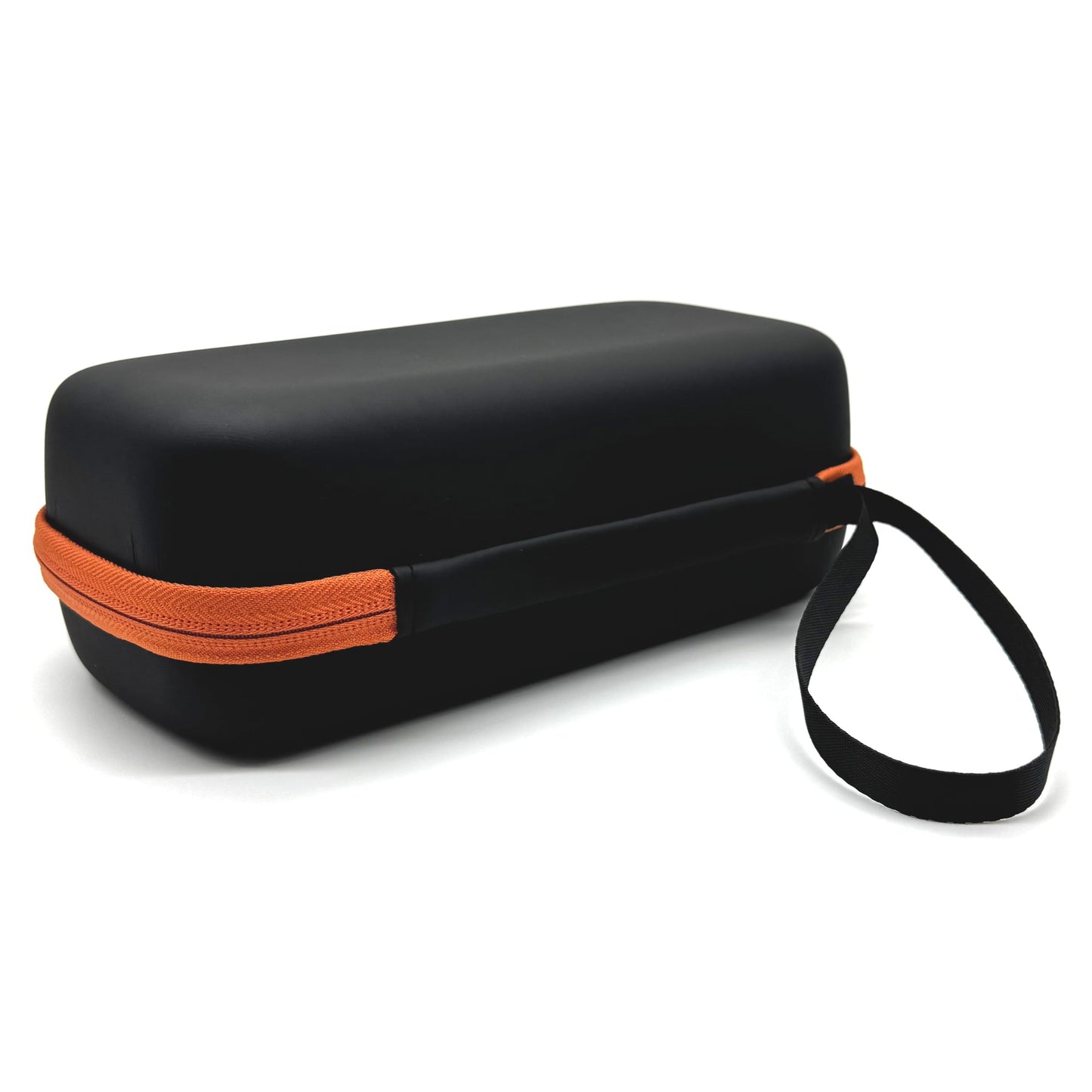Side profile of the Cecety asthma travel case emphasizing the slim travel-friendly dimensions.