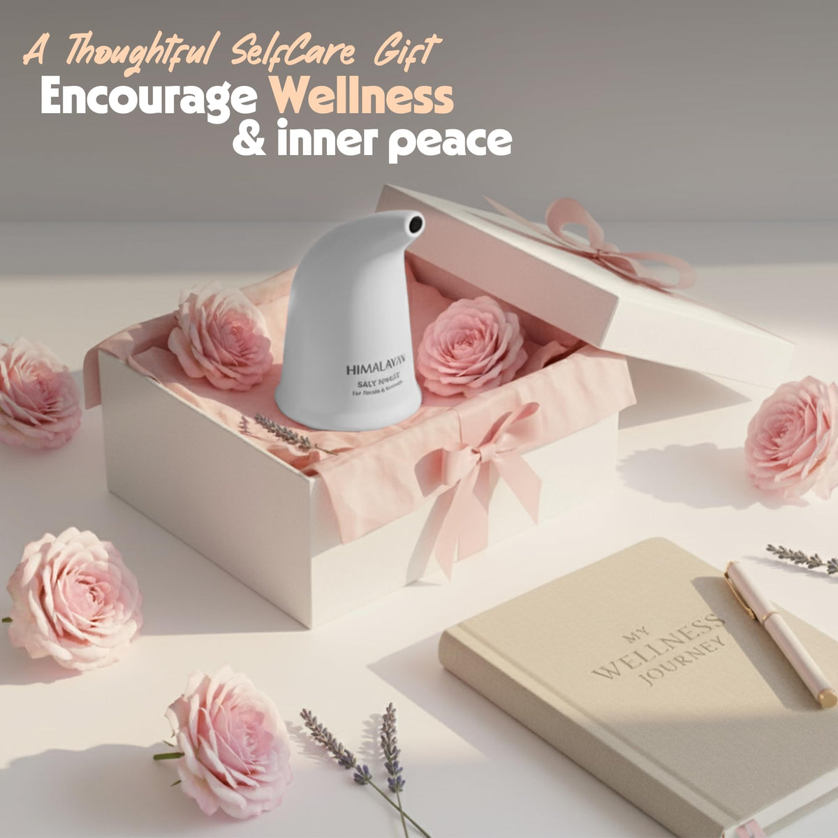 Complete wellness package including the Gleam ceramic pipe and natural mineral rich Himalayan salt