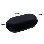 Side angle view of LeoTube black crush resistant Ethylene Vinyl Acetate inhaler pouch