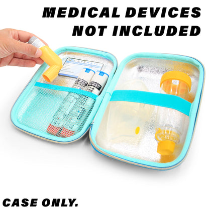 CASEMATIX protective medicine bag close up of zippered mesh compartment and medical cross symbol