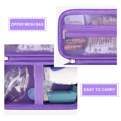 Supmay portable inhaler travel case close up view highlighting durable double zippers