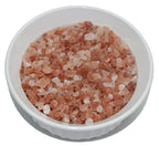 Coarse pink Himalayan salt crystals for natural respiratory therapy and sinus congestion relief.