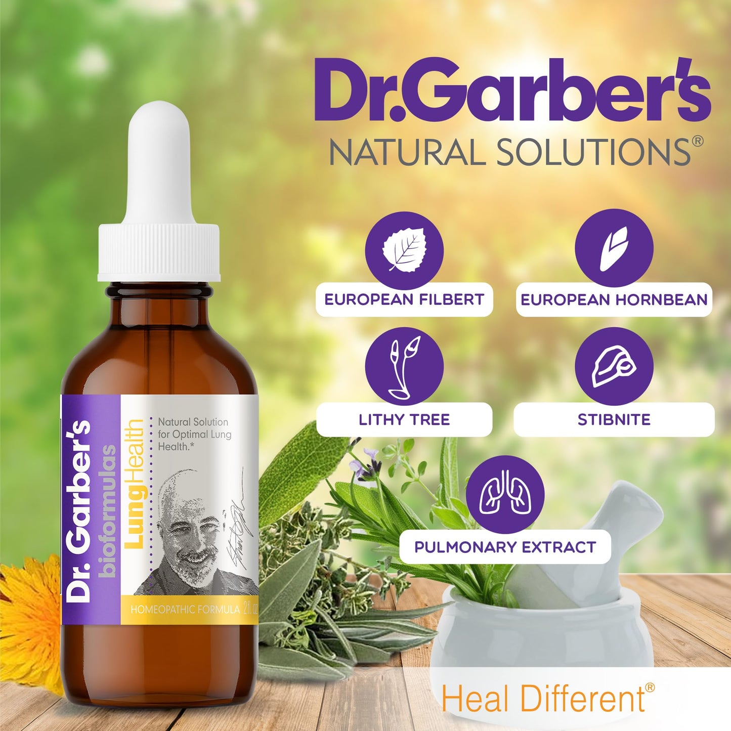 Homeopathic liquid drops for allergy and asthma relief back label