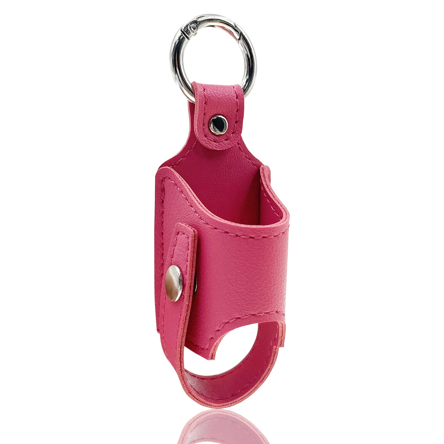 LeoTube PU leather mini holster protective case for standard L-shaped inhalers close up view