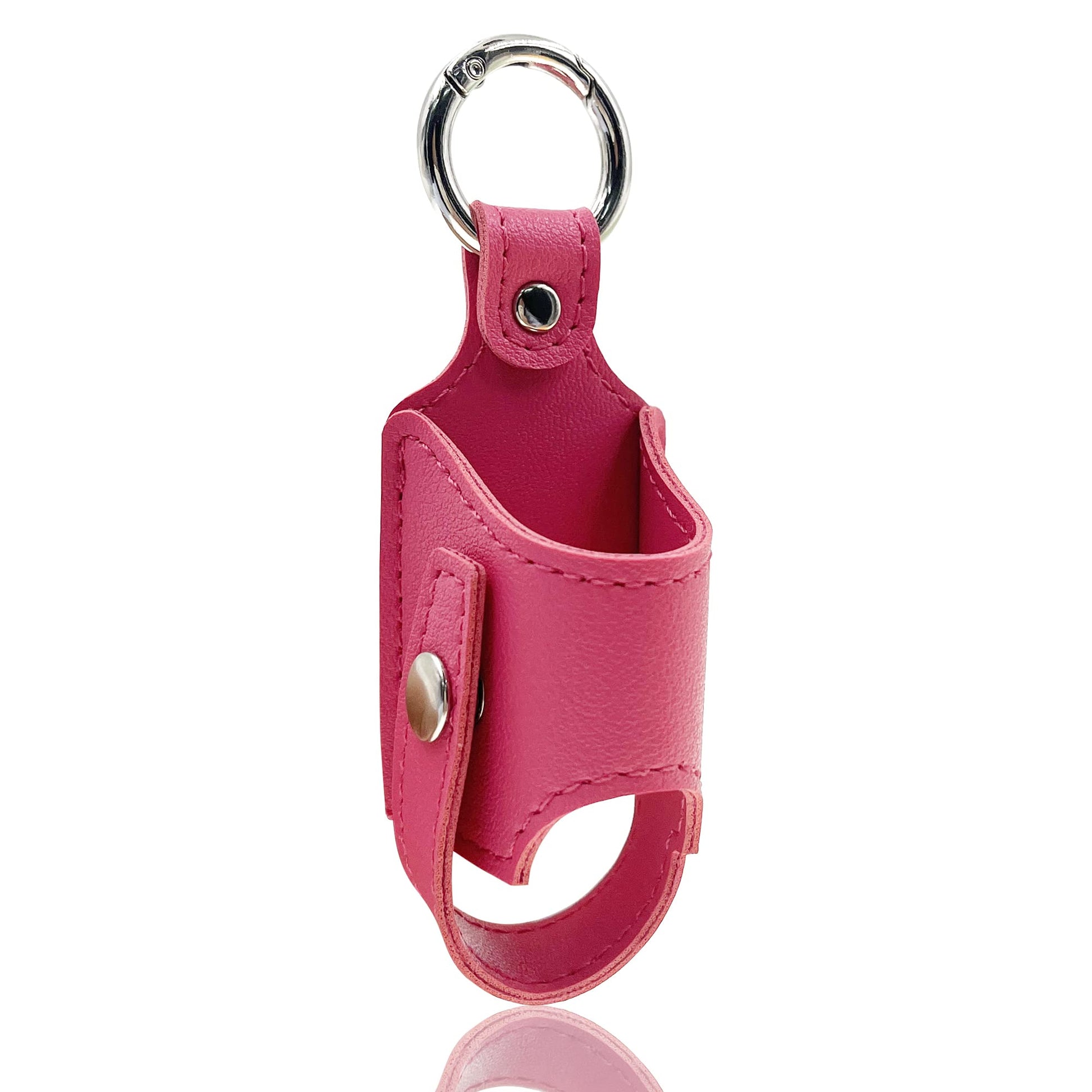 LeoTube PU leather mini holster protective case for standard L-shaped inhalers close up view