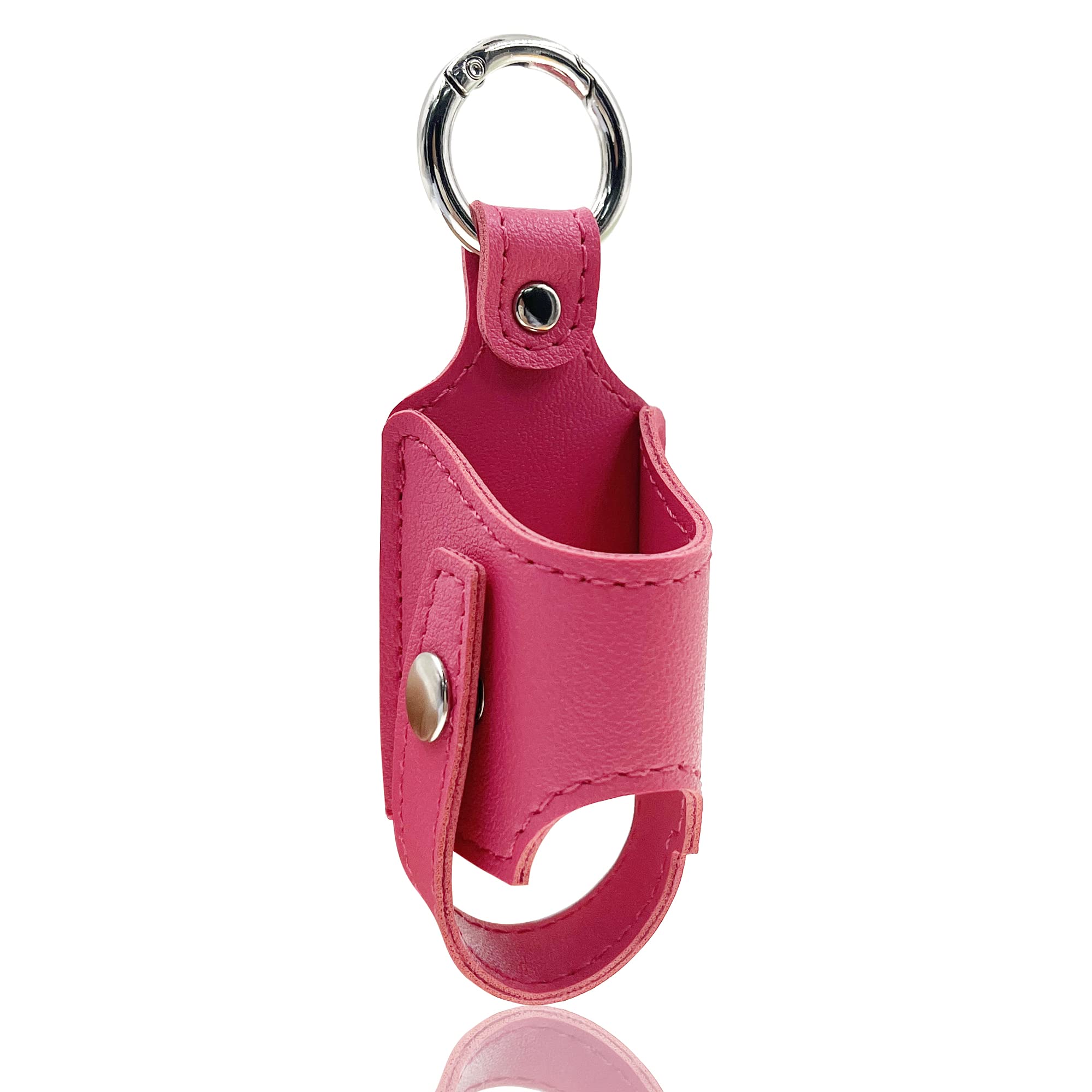 LeoTube PU leather mini holster protective case for standard L-shaped inhalers close up view