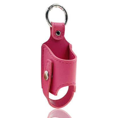 LeoTube PU leather mini holster protective case for standard L-shaped inhalers close up view
