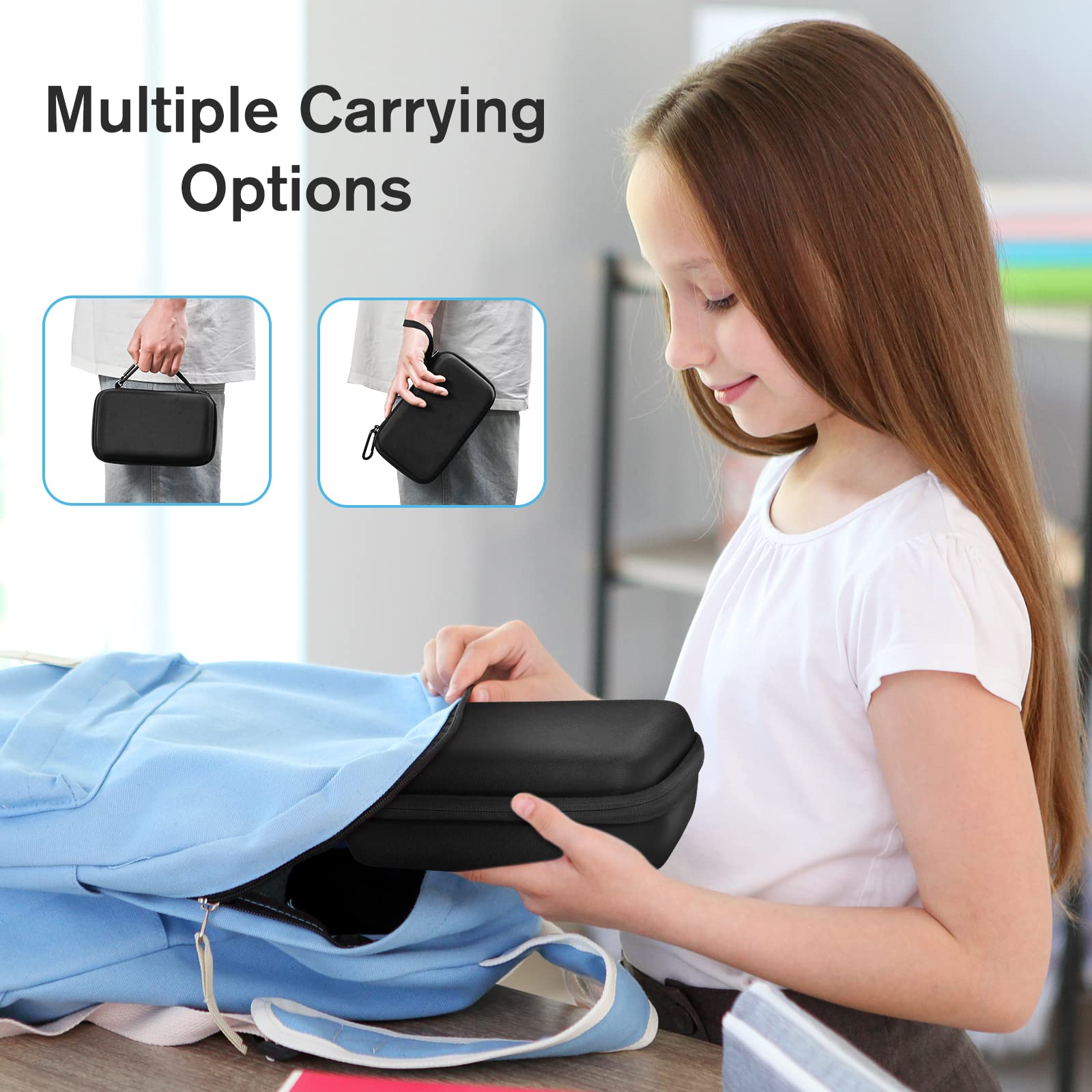 ProCase portable medical travel bag opened flat showing the internal storage compartment and zippered mesh pocket.