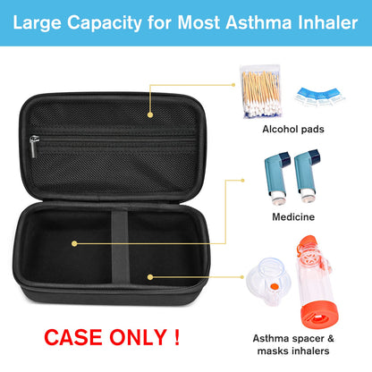 ProCase protective inhaler spacer organizer showcasing the detachable hand strap and secure D-buckle attachment.