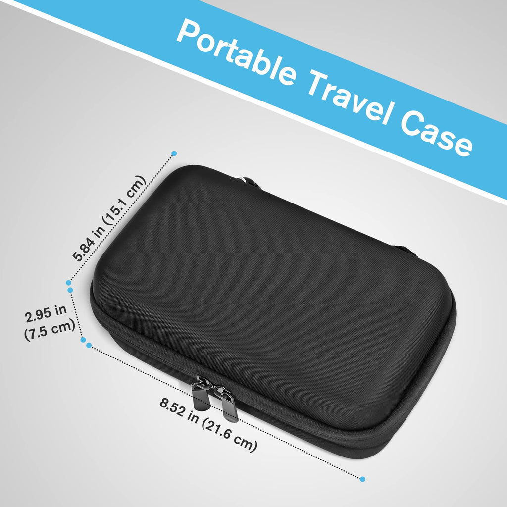 ProCase water-resistant asthma kit holder side view highlighting the smooth heavy-duty two-way zipper closure system.