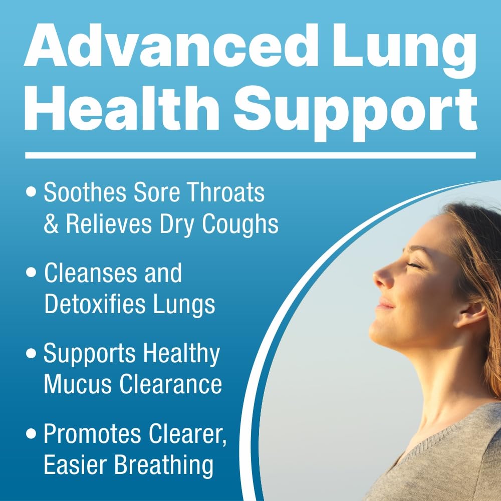 Lung Clear Pro liquid drops with wild mullein leaf extract for natural lung detox and mucus relief.