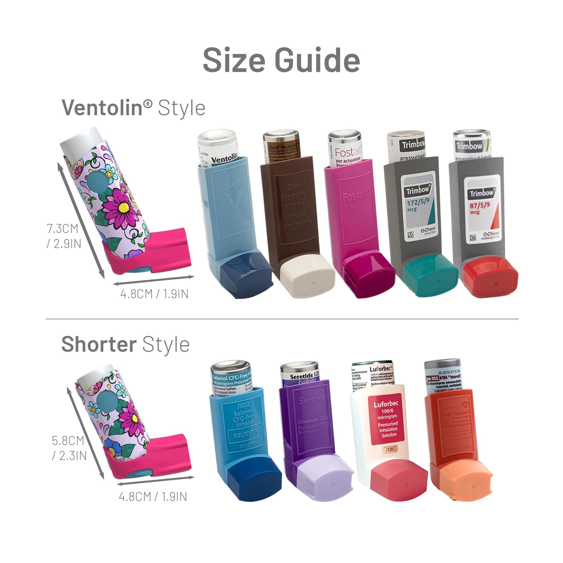 The Inhaler Tailor asthma case showing the integrated metal eyelet for keychain attachment