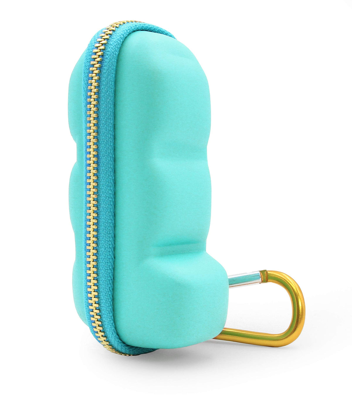 Premium hard shell inhaler holder opened up to display the protective leatherized rubber lining