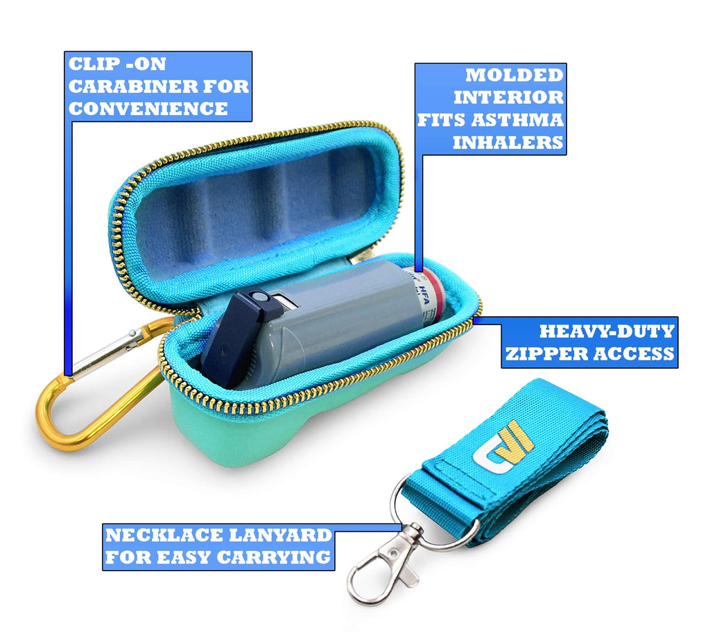 Dustproof and crush resistant travel case exterior protecting standard metered dose inhalers