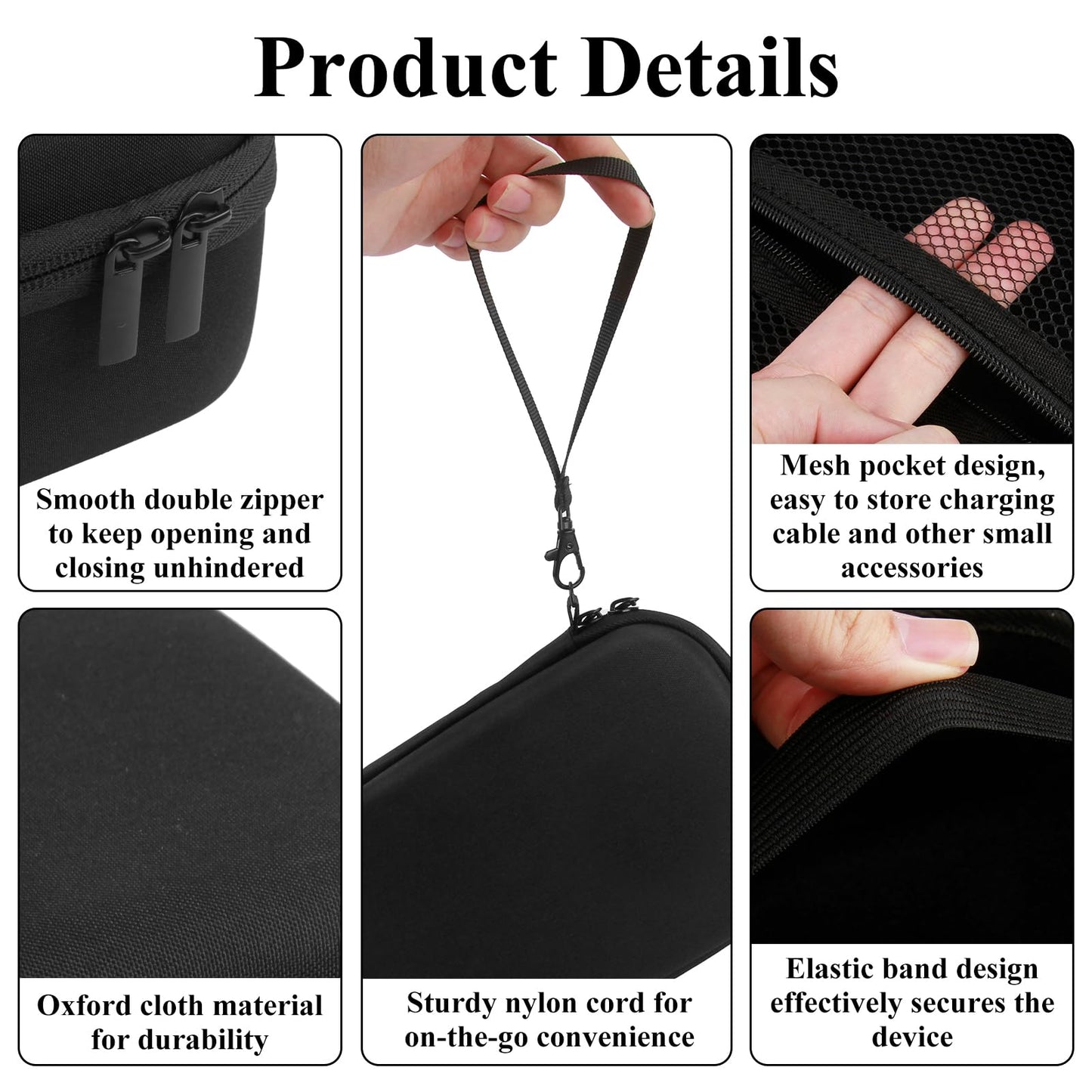 SHFGYG asthma inhaler spacer bag for storage with elastic strap inside