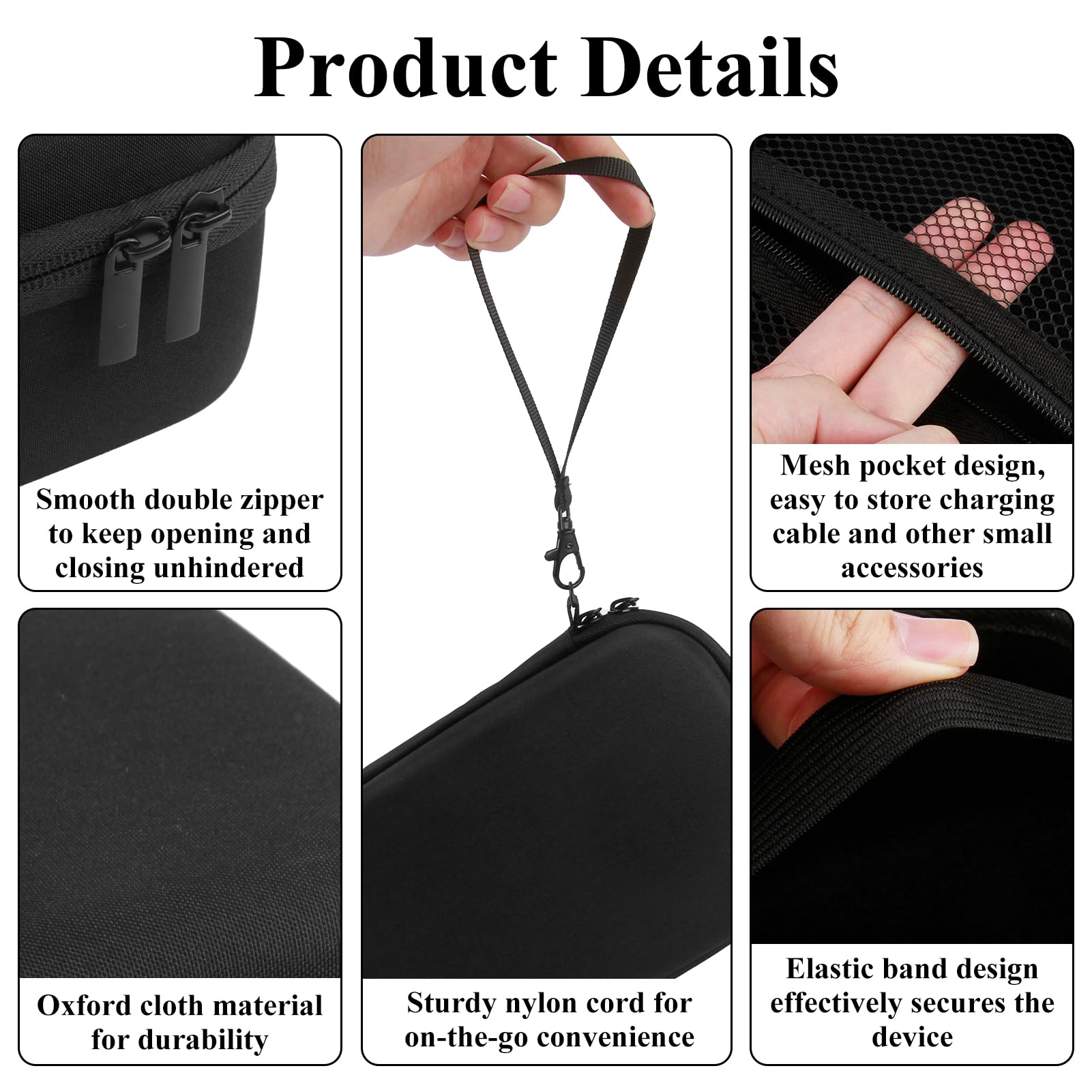SHFGYG asthma inhaler spacer bag for storage with elastic strap inside