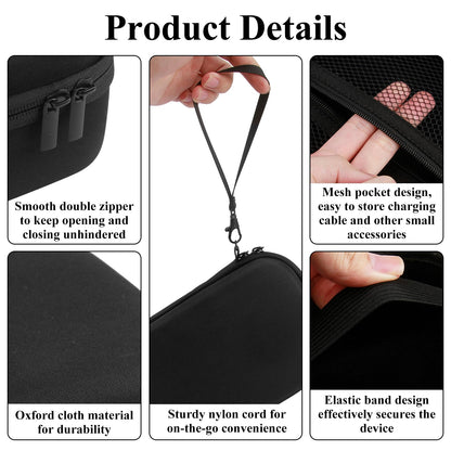 SHFGYG asthma inhaler spacer bag for storage with elastic strap inside