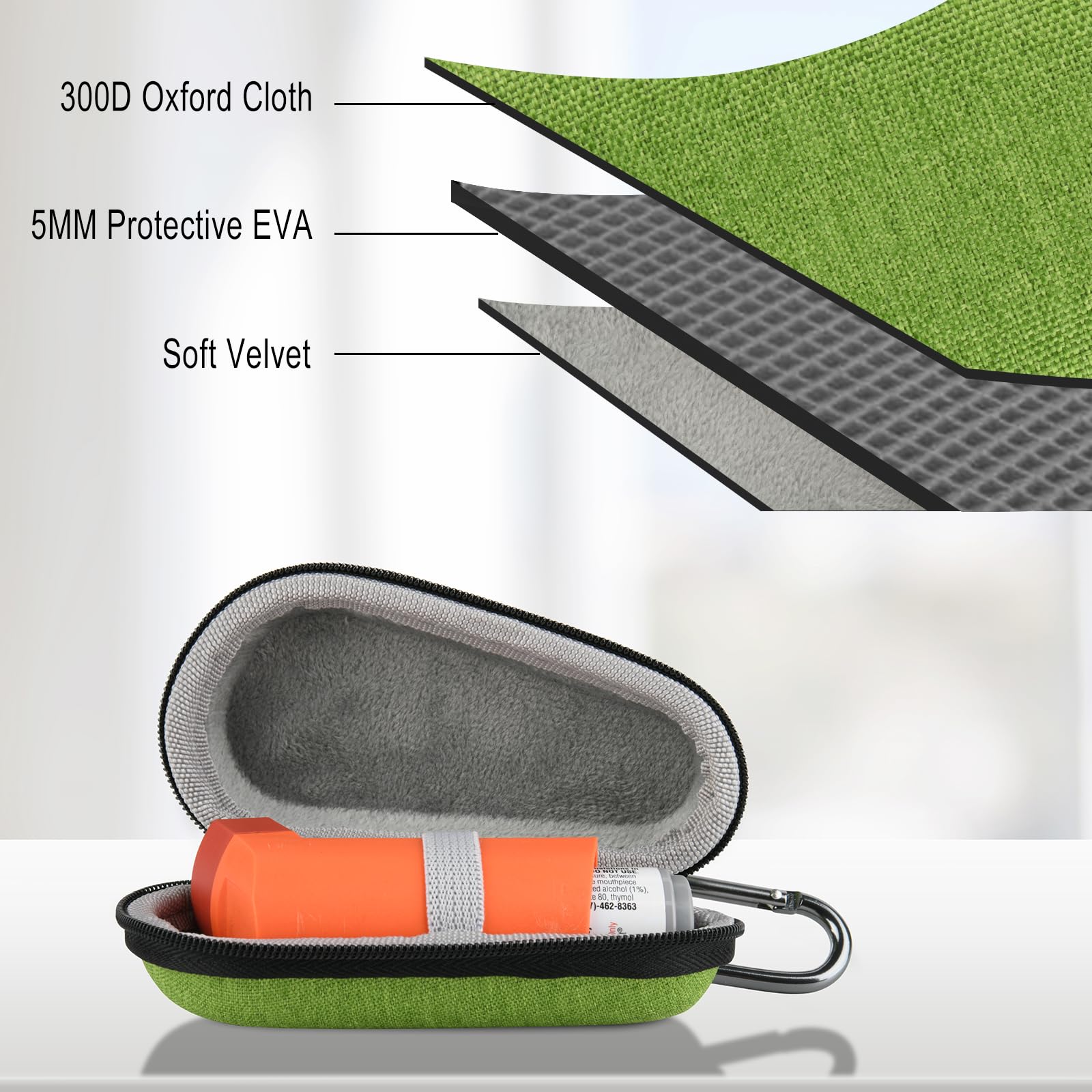 Beautyflier medical storage bag attached to a backpack loop for hiking