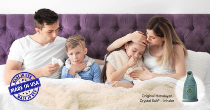 Handheld Himalayan salt air inhaler for targeted bronchial and sinus relief