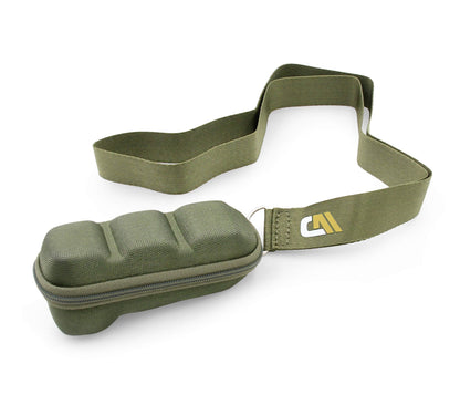 Protective medicine storage case with included heavy duty clip on carabiner