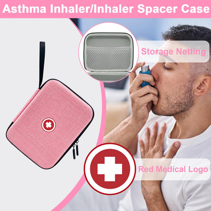 Klawdsky respiratory organizer case showing the attached portable hand strap