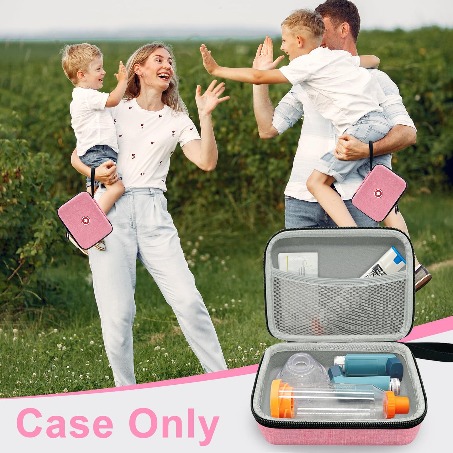 Klawdsky protective medicine bag showing the soft inner padding layout