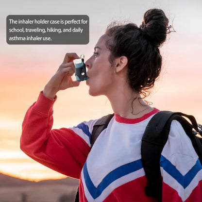 KEECAO medical travel case clipped securely to a backpack loop for outdoor hiking.